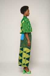 Green and Yellow Culottes